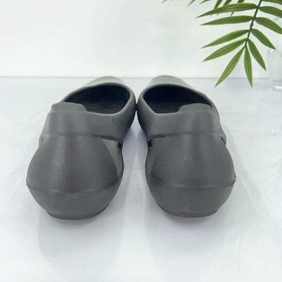 CROCS Women's Sienna Ballet Flats Size 7 Black Rubber Slip On Shoe Square Toe - Picture 5 of 8